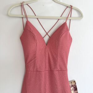 1026 NWT XS Emerald Sundae sparkly backless mermaid dress in color salmon/coral